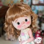 DOLL WIG CURLY COCO HONEY 8/9 BJD DOLL MEADOWDOLLS DUMPLING PULLIP KAYE WIGGS WICHTEL MUI CHAN MIDDIE BLYTHE