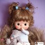 PERRUQUE WIG CURLY GINGEMBRE 8/9 POUPÉE BJD DOLL MEADOWDOLLS DUMPLING PULLIP KAYE WIGGS WICHTEL MUI CHAN MIDDIE BLYTHE