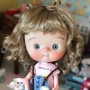 PERRUQUE WIG CURLY GINGEMBRE 8/9 POUPÉE BJD DOLL MEADOWDOLLS DUMPLING PULLIP KAYE WIGGS WICHTEL MUI CHAN MIDDIE BLYTHE