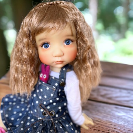 PERRUQUE DOLL WIG ALIZEE MIEL 7/8" POUPÉE BJD DIANNA EFFNER LITTLE DARLING NIKKI BRITT DOLLS DOLLFIE MSD KAYE WIGGS...
