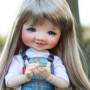 PERRUQUE WIG RAINBOW BLOND FONCE 8/9 POUPÉE BJD PULLIP MEADOWS DOLL KAYE WIGGS WICHTEL