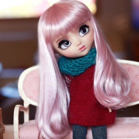 DOLL WIG RAINBOW LIGHT VIOLET 8/9 BJD MEADOWDOLLS DUMPLING PULLIP KAYE  WIGGS WICHTEL MUI CHAN MIDDIE BLYTHE