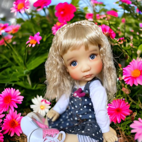 PERRUQUE DOLL WIG ALIZEE BLOND 6/7" POUPÉE BJD YOSD MUDOLL DOTORIES MEADOWDOLLS CHIBBIS IPLEHOUSE LITTLE FEE UNOA PATSY ...