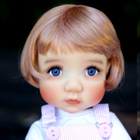 PERRUQUE DOLL WIG BOB BLOND PECHE 8/9 POUPÉE BJD MEADOWDOLLS PULLIP KAYE WIGGS WICHTEL SD LUTS MUI CHAN MIDDIE BLYTHE