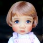 PERRUQUE DOLL WIG BOB BLOND PECHE 8/9 POUPÉE BJD MEADOWDOLLS PULLIP KAYE WIGGS WICHTEL SD LUTS MUI CHAN MIDDIE BLYTHE