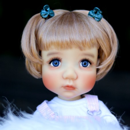 PERRUQUE DOLL WIG BOB BLOND DUO 8/9 POUPÉE BJD MEADOWDOLLS PULLIP KAYE WIGGS WICHTEL SD LUTS MUI CHAN MIDDIE BLYTHE