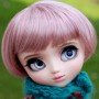 PERRUQUE WIG PETIT BOB ROSE VIOLINE 8/9 BJD MY MEADOWS PULLIP KAYE WIGGS WICHTEL SD DZ AOD DOD LUTS MUI CHAN PETITE BLYTHE
