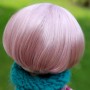 PERRUQUE WIG PETIT BOB ROSE VIOLINE 8/9 BJD MY MEADOWS PULLIP KAYE WIGGS WICHTEL SD DZ AOD DOD LUTS MUI CHAN PETITE BLYTHE