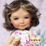 PERRUQUE DOLL WIG FOXY CAFÉ AU LAIT 8/9 POUPÉE BJD MEADOWDOLLS PULLIP KAYE WIGGS WICHTEL SD LUTS MUI CHAN MIDDIE BLYTHE