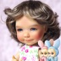 PERRUQUE DOLL WIG FOXY CAFÉ AU LAIT 8/9 POUPÉE BJD MEADOWDOLLS PULLIP KAYE WIGGS WICHTEL SD LUTS MUI CHAN MIDDIE BLYTHE