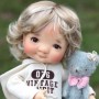PERRUQUE WIG FOXY DUO BLOND 8/9 BOY & GIRL POUPÉE BJD MEADOWDOLLS PULLIP KAYE WIGGS WICHTEL SD LUTS MUI CHAN MIDDIE BLYTHE