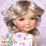 PERRUQUE WIG FOXY DUO BLOND 8/9 BOY & GIRL POUPÉE BJD MEADOWDOLLS PULLIP KAYE WIGGS WICHTEL SD LUTS MUI CHAN MIDDIE BLYTHE