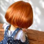 PERRUQUE WIG BOB LIGHT RED FOX POUPEE MEADOWDOLLS MAE BJD DOLL BLYTHE NEO BLYTHE DOLLS...10.11"