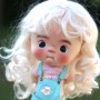 PERRUQUE DOLL WIG NEW LONG SOFT MOHAIR DARK GINGEMBRE 9-10 POUR POUPÉE BJD QBABY BLYTHE MEADOWDOLLS MAE ADRYN