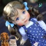 PERRUQUE DOLL WIG NEW LONG SOFT MOHAIR DARK GINGEMBRE 9-10 POUR POUPÉE BJD QBABY BLYTHE MEADOWDOLLS MAE ADRYN