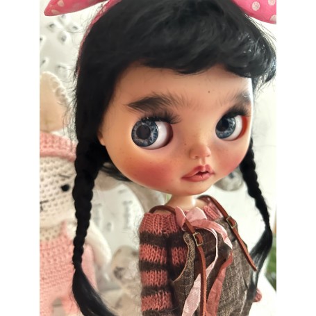 POUPÉE BLYTHE DOLL SBL CUSTOM BY SUGARCUSTOMDOLL ARTISTE FRANCAISE YEUX PUPPELINA + EXTRAS