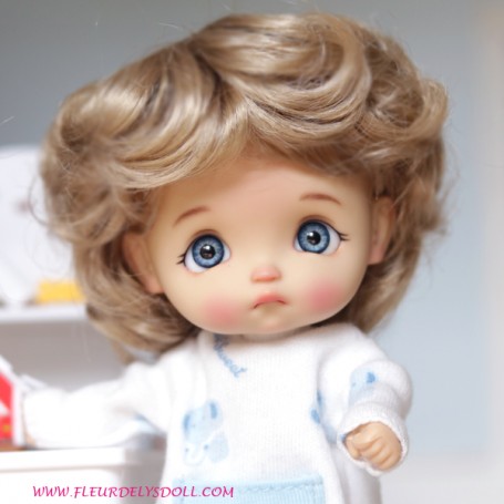 PERRUQUE WIG ANGE BLOND GINGER POUPÉE BJD STODOLL OB11 CUSTOM SYBARITE AMYDOLL KKNER LATI YELLOW PUKIFEE DOLL