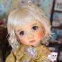 PERRUQUE POUPÉE DOLL WIG CURLY COCO BLOND 10.11 BJD QBABY MEADOWDOLLS MAE ADRYN ZWERGNASE BLYTHE CUSTOM DOLLS