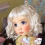PERRUQUE POUPÉE DOLL WIG CURLY COCO BLOND 10.11 BJD QBABY MEADOWDOLLS MAE ADRYN ZWERGNASE BLYTHE CUSTOM DOLLS
