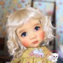 PERRUQUE POUPÉE DOLL WIG CURLY COCO BLOND 10.11 BJD QBABY MEADOWDOLLS MAE ADRYN ZWERGNASE BLYTHE CUSTOM DOLLS