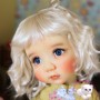PERRUQUE POUPÉE DOLL WIG CURLY COCO BLOND 10.11 BJD QBABY MEADOWDOLLS MAE ADRYN ZWERGNASE BLYTHE CUSTOM DOLLS
