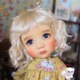 PERRUQUE POUPÉE DOLL WIG CURLY COCO BLOND 10.11 BJD QBABY MEADOWDOLLS MAE ADRYN ZWERGNASE BLYTHE CUSTOM DOLLS
