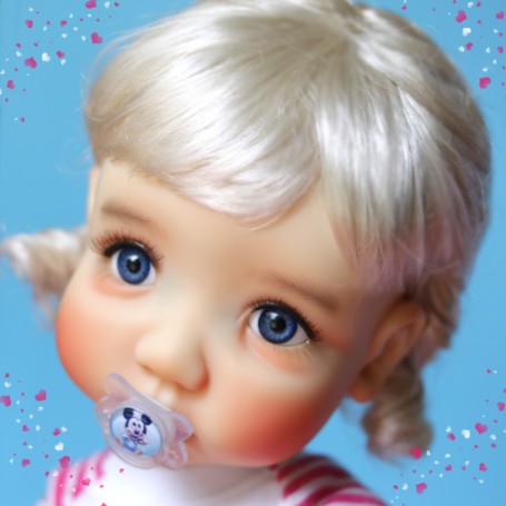 PERRUQUE POUPÉE DOLL WIG LALA BLONDE POUPÉE BJD MEADOWDOLLS MAE ADRYN ZWERGNASE BLYTHE CUSTOM DOLLS ...