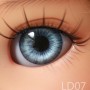 YEUX GLIB BLEUS BLUE DREAM LD07 REALISTIC EYES POUPÉE BJD BALL JOINTED DOLL LATI YELLOW IPLEHOUSE 14 mm