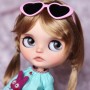 PERRUQUE POUPÉE DOLL WIG 10.11 CHOUPETTE BLOND MIEL BJD QBABY ROGERDOLL MEADOWDOLLS MAE ADRYN ZWERGNASE BLYTHE CUSTOM DOLLS