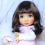 PERRUQUE POUPEE DOLL WIG BISCOTTE CAFE 9.10" BJD QBABY RODGERDOLL MEADOWDOLLS MAE ZWERGNASE BLYTHE CUSTOM DOLLS