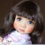 PERRUQUE POUPEE DOLL WIG BISCOTTE CAFE 9.10" BJD QBABY RODGERDOLL MEADOWDOLLS MAE ZWERGNASE BLYTHE CUSTOM DOLLS