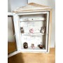 ADORABLE PETITE ARMOIRE VITRINE VINTAGE REVISITEE A LA MAIN SHABBY POUR VOS PETITES MINIATURES ET PETITES POUPEES