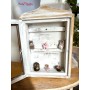 ADORABLE PETITE ARMOIRE VITRINE VINTAGE REVISITEE A LA MAIN SHABBY POUR VOS PETITES MINIATURES ET PETITES POUPEES