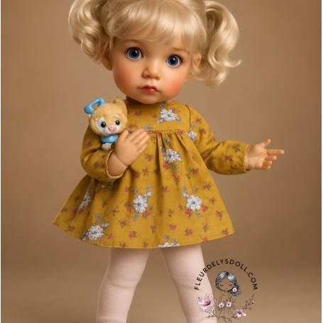 VÊTEMENT ROBE PETITS LAPINS POUR POUPÉE BJD 35 38 CM MAE, AYA, MASHA, MOPPETS, MEADOWDOLLS