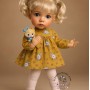 VÊTEMENT ROBE PETITS LAPINS POUR POUPÉE BJD 35 38 CM MAE, AYA, MASHA, MOPPETS, MEADOWDOLLS
