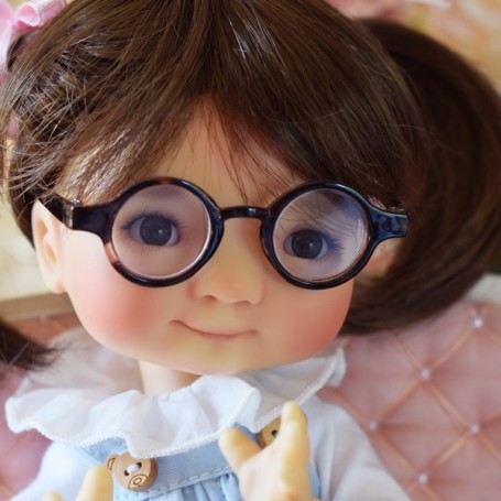 Toyvian Lot De 20 Mini Lunettes De Poupée - Cadre Rond - Sans