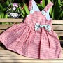 BELLE ROBE ETE VICHY POUR POUPÉE BJD DOLL MEADOWDOLLS 18" SAFFI BAILEY SYLVIA SCARLETT GOTZ AMERICAN GIRL ETC...