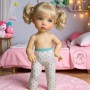 VETEMENT LEGGING A POIS OH MY DOLL POUR POUPÉE BJD MAE AYA MASHA MOPPETS DOLL MEADOWDOLLS