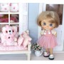 LOVE KAWAII BEAR TOY DOLL MINIATURE BARBIE BJD STODOLL OB11 AMYDOLL LATI YELLOW PUKIFEE BLYTHE PULLIP DOLLHOUSE DIORAMA