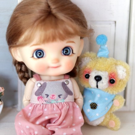LOVE KAWAII BEAR TOY DOLL MINIATURE BARBIE BJD STODOLL OB11 AMYDOLL LATI  YELLOW PUKIFEE BLYTHE PULLIP