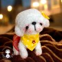 PELUCHE AMOUR D'ARTISTE CHIEN KAWAII MINIATURE BARBIE STODOLL OB11 AMYDOLL LATI YELLOW PUKIFEE BLYTHE PULLIP DOLLHOUSE DIORAMA