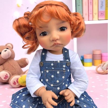 TARTINE CARROT DOLL WIG 9.10" POUPÉE BJD QBABY RODGERDOLL MEADOWDOLLS MAE ZWERGNASE BLYTHE CUSTOM DOLLS