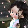PURE MOHAIR CHOUPETTA VERY DARK BROWN DOLL WIG 9-10 BJD QBABY BLYTHE MEADOWDOLLS MAE ADRYN