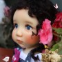 PURE MOHAIR CHOUPETTA VERY DARK BROWN DOLL WIG 9-10 BJD QBABY BLYTHE MEADOWDOLLS MAE ADRYN
