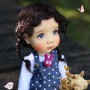 PURE MOHAIR CHOUPETTA VERY DARK BROWN DOLL WIG 9-10 BJD QBABY BLYTHE MEADOWDOLLS MAE ADRYN
