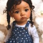 PURE MOHAIR CHOUPETTA VERY DARK BROWN DOLL WIG 9-10 BJD QBABY BLYTHE MEADOWDOLLS MAE ADRYN