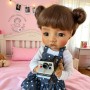 PERRUQUE DOLL WIG PUR MOHAIR MACARON CHOCOLAT 9-10 POUR POUPÉE BJD QBABY BLYTHE MEADOWDOLLS MAE ADRYN