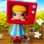POUPEE MOLLY DOLL TELEVISION FIGURINE POPMART MINIATURE LUBUBU STODOLL BJD LATI YELLOW BLYTHE MEADOWDOLL DOLLHOUSE DIORAMA
