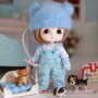TEE SHIRT BLANC ROUGE POUR POUPEE OB11 STODOLL BJD AMYDOLL LATI WHITE SP PUKIPUKI OBITSU 11 CM DOLLS