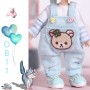 TEE SHIRT VERT & BLANC POUR POUPEE BJD OB11 STODOLL AMYDOLL LATI WHITE SP MEADOWDOLLS NUNU NENDOROID OBITSU DDF YMY DOLLS